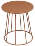 Atmosphera Salontafel en bijzettafel rond Ø 38 cm metaal terracotta marron – compact formaat