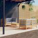 Prolenta Maison Exclusive - Tuinset voor 5 personen met grijze kussens, gemaakt van grenenhout