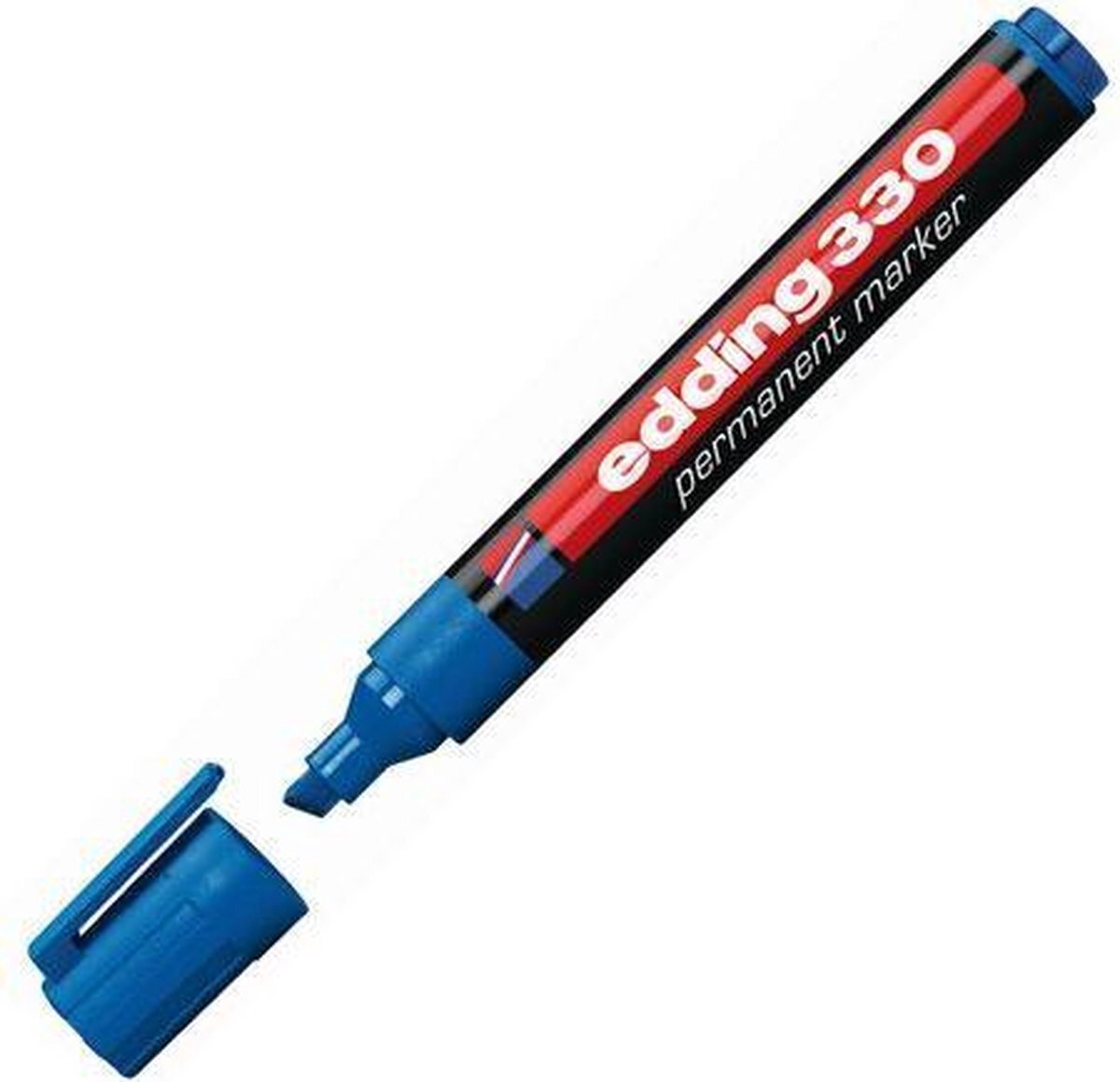 Edding 330 Permanente Marker, Beitelvormige Punt, 1 - 5 mm, Blauw (pak 10 stuks)