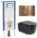 Geberit QeramiQ Dely Swirl Toiletset - Mat Zwart
