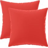 vidaXL - Kussensloop - 2 stuks - HEERLEN - Rood - 35 x 35 cm - Polyester