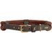 HUNTER Malia Hondenhalsband, chocoladebruin/donkerbruin, van zacht touw en robuust leer, maat 45