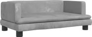 vidaXL Banc enfant 80x45x30 cm velours gris clair