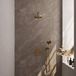 Brauer Gold Edition Thermostatische Regendoucheset Inbouw - Hoofddouche 20 cm - Geborsteld Goud