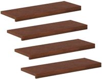 vidaXL - Trap - Tread - 4 - st - 80 - x - 25 - x - 2 - cm - Donkerbruin - Massief - Eikenhout