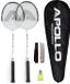 Apollo Badmintonset | Carbon professionele badmintonracket | lichtgewicht badmintonracket | set voor training, sport en entertainment met rackettas | shuttleset kinderen