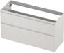 INK - Onderkast 2 Laden Greeploos Gelakt 45gr A-symmetrisch - 1200x450x650 Mm - Hoogglans Wit