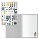 DOHE - Papas wenskaarten - Pack van 6 stuks - Afmetingen: 11,5 x 17 cm (gesloten) - Inclusief envelop voor het opbergen van de kaart - Model Diener