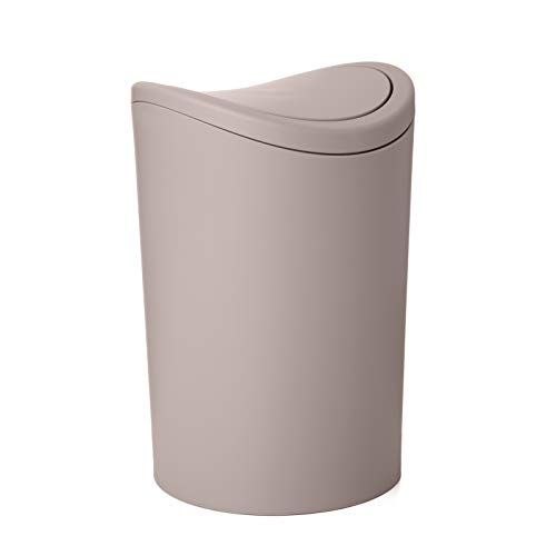 tatay Badkamer-afvalemmer met deksel - 6 l - taupe