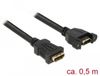 DeLOCK 85465 Câble HDMI 0,5 m HDMI Type A (Standard) Noir