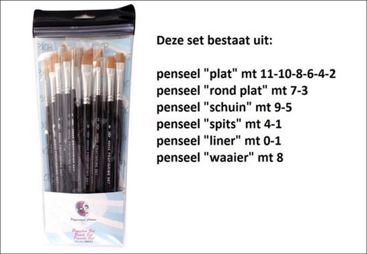 PXP Professional Colours Penselen Set Ass. Profigrime - Schmink Penseel Festival Thema