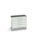 Bott Verso Mobiele Kast | 1050x550x965mm | 6 Laden | Top Tray | RAL 7035