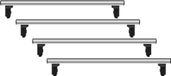 VDP PRO+ Barre de toit compatible avec Mercedes Vito (W639) 03-14 4 barres