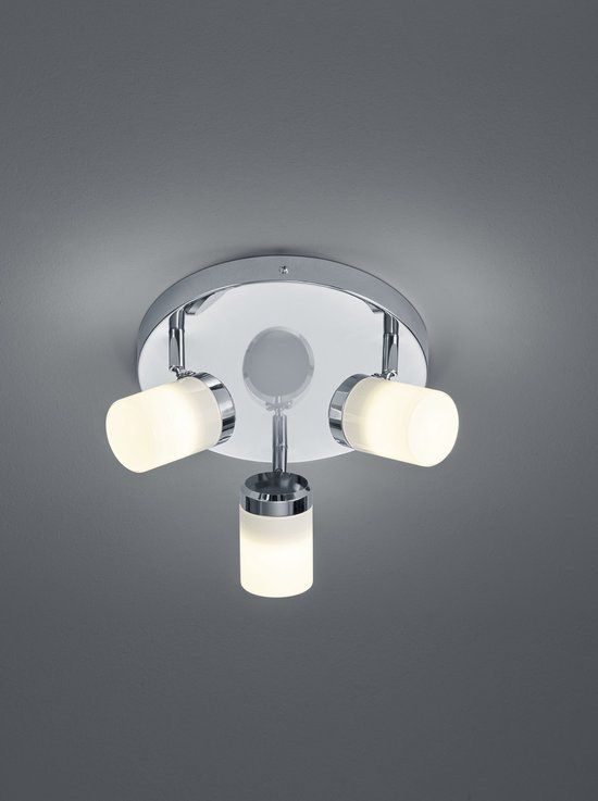 TRIO Angelo - Plafondspot - 3x GU10 - Chroom - Ø 20 cm - IP44