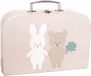Jabadabado Tinnen theeservies in koffer Teddy & Bunny (15 pièces)