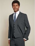 Next - Heren - Colbert - Effen - Lange mouw - Regular Fit - Charcoal Grey