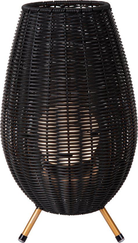 Lucide COLIN - Tafellamp - LED - 3W - Zwart - IP44 - Dimbaar - Accu