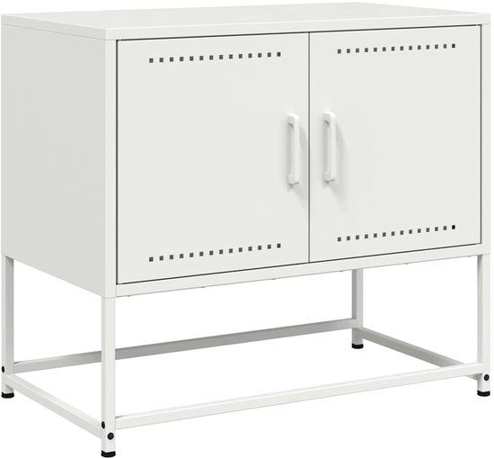 vidaXL Tv-meubel 68,5x39x60,5 cm staal wit