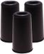 Benson Deurbuffers / deurstoppers rubbers - 3x - zwart - 75 x 40 mm - met schroefbevestiging