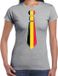 Bellatio Decorations Verkleed shirt voor dames - stropdas Belgie - grijs - supporter - themafeest XXL