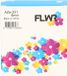 FLWR - Printetiket / TZe-221 / Zwart op Wit - geschikt voor Brother