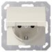Jung SCHUKO®-wandcontactdoos, 16 A 250 V ~, SAFETY+, klapdeksel, duroplast, serie AS, wit AS 1520 KIKL