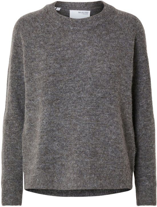 SELECTED Dames Ronde Hals Gebreide Trui Losse Fijne Wollen Trui SLFLULU Sweater