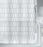 Spirella Douchegordijn Zwart Wit – Geometrisch Design – Waterdicht Douchegordijn voor een Stijlvolle Badkamer