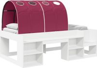 vidaXL Jeugdbed Frame Hoog met Opbergruimte 3 st Wit en Rood