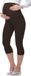 Be Mammy Dames Leggings - Zwangerschapskleding - Capri - Viscose - BE-Leggings-03 - Bruin - XL