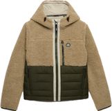 Superdry Outdoor Borg Quilt Hybride Jas Dames Wit Pepper Marl Maat 44