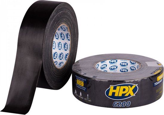 HPX Pantsertape - zwart 48mm x 50m