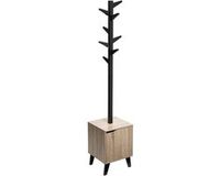 Five - Kapstok Met Kastje - Naturel / Zwart - 34,5 x 32 x 168,5 cm
