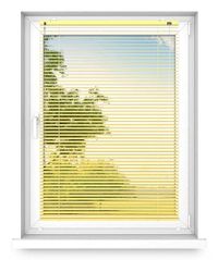 time4blinds - Binnenjaloezieën Zonder Boren - Aluminium Jaloezieën - Aluminium Rolgordijnen voor Woonkamer, Slaapkamer, Keuken, Kantoor - met Koordgeleiders - Helegeel, Rechts, 1800x1800