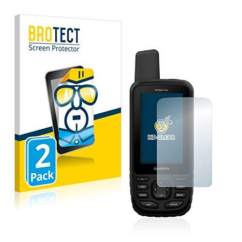 brotect 2x Schermbeschermer compatibel met Garmin GPSMAP 66s / 66st Screen protector transparant