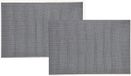 Merkloos / Sans marque 8x Rechthoekige placemats grijs - Kunststof - 45 x 30 cm - Onderleggers