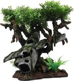 Terra Della Aquarium/Terrarium Ornament - Vliegtuigwrak Boom - 26x24x27.5cm - Meerkleurig