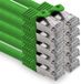 Freiwerk CAT.7 netwerkkabel LAN Ethernet patchkabel S-FTP LSZH PIMF 10GB s RJ45 connector Cat6a, 0,5 m, groen, 10 stuks