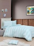 Nuit Des Rêves Mint XL quilt cover-set (155 x 200 cm), 70% katoen/30% polyester, inclusief 1 kussensloop (80 x 80 cm), machinewasbaar, elegante knoopsluiting