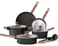 Set de 10 casseroles à induction avec revêtement antiadhésif
