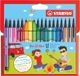 STABILO Pen 68 Mini viltstiften, etui met 18 kleuren