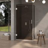 FortiFura Galeria Douchecabine - 100x100x200cm - Rookglas - Mat wit
