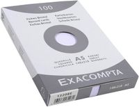 Exacompta 10x etui 100 steekkaarten bristol geruit 5x5 niet geperforeerd 148x210mm - Wit - 13208E