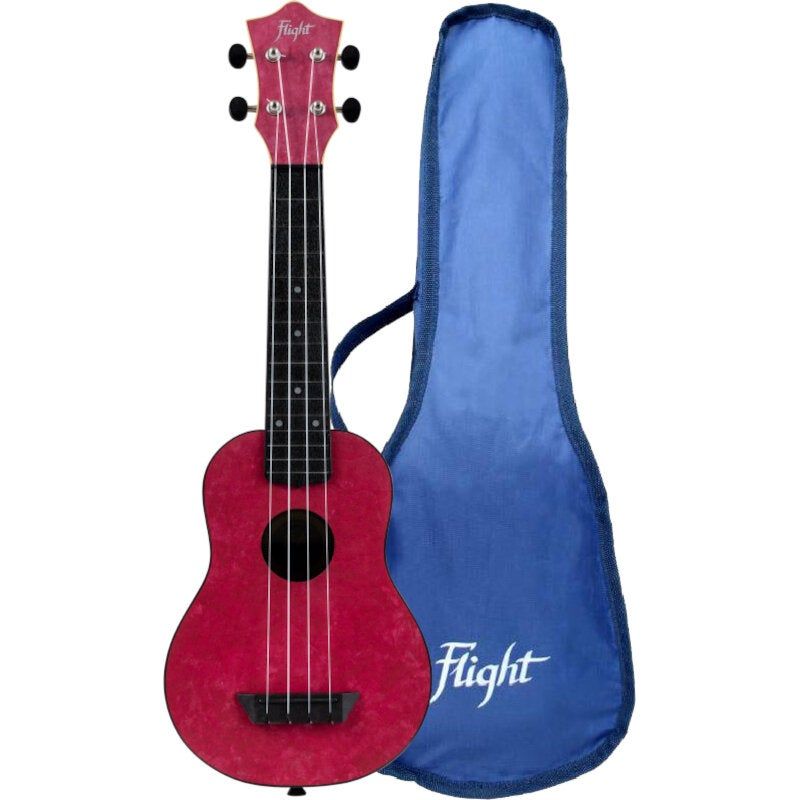 Flight Travel Series TUS65 Ruby Soprano Ukulele with Gig Bag