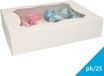 FunCakes Cupcake Doos voor 12 Cupcakes of Muffins - Wit - 25 Stuks