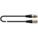 QUIK LOK - XLR-kabel mannelijk/vrouwelijk 15 m serie STRIX voor microfoon, cannon-aansluitingen, kleur zwart, MX/775-15