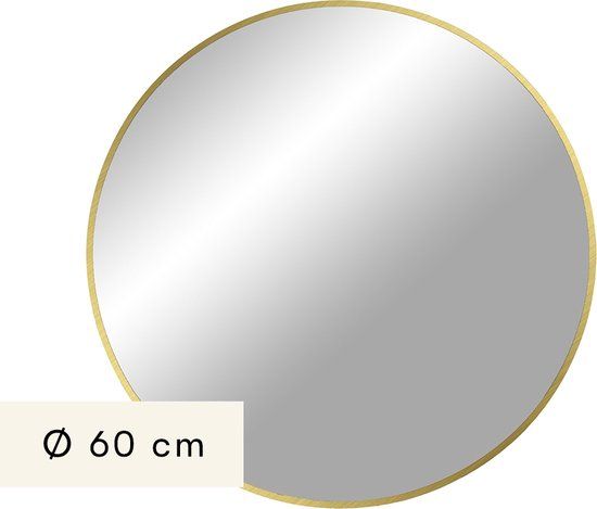 Wandspiegel Ø 60 cm Nessa Goud - Goud - Rond - Modern