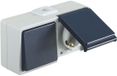 Opus Aqua Wandcontactdoos/Wisselschakelaar combinatie opbouw voor buiten horizontaal