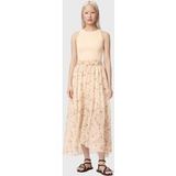 AllSaints Robe Zenia Carmel Blanc cassé