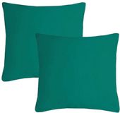 Stof Textile sierkussen Nelson - 2x - emerald groen - 60 x 60 cm